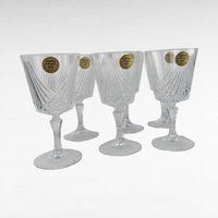 Vintage Crystal D'Arques Wine Glasses, Set of 6, Taille Combourg, 17cl, French Crystal,  Elegant Stemware, Gift for Wine Lovers