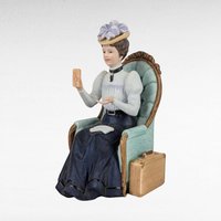 1982 Avon Presidents Club Albee Award Figurine, Vintage Avon Collectible, Woman in Blue Dress, Sales Achievement Award, Recognition Gift