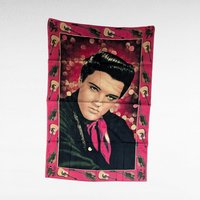Vintage Elvis Tapestry, 52x34", Music Memorabilia, Rock and Roll Decor, Gift for Elvis Fan, Wall Hanging
