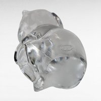 Vintage Fenton Clear Glass Bear Figurine, Crystal Bear, Collectible Figurine, Glass Animal, Home Decor, Paperweight, Gift for Bear Lover