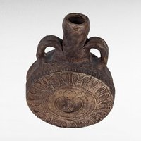 Handmade Pottery Flask, Rustic Pottery,  Earthenware Flask,  Decorative Vessel,  Boho Decor,  Unique Gift,  Artisan Made