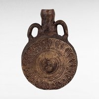 Handmade Pottery Flask, Rustic Pottery,  Earthenware Flask,  Decorative Vessel,  Boho Decor,  Unique Gift,  Artisan Made