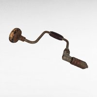 Vintage Ratcheting Hand Drill, Woodworking Tool, Collectible Tool, Man Cave Decor