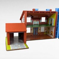 Vintage 1980s Fisher-Price Tudor House 952, Play Family House, Carry-Along House, Preschool Toy, Dollhouse, Collectible Toy