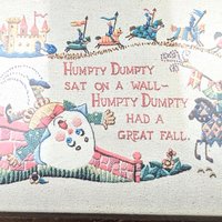 Vintage Humpty Dumpty Framed Print, Nursery Rhyme Wall Art, Kids Room Decor, Gift for Child, Vintage Nursery Decor