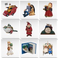 Vintage Hallmark Keepsake Ornament Lot | Disney, Kris Kringle, Christkindl, NASCAR | 9 Ornaments with Boxes