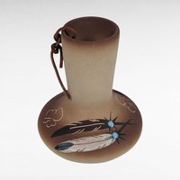 Vintage Betty Selby Feather Pottery Vase and Wedding Vase Set, Signed Ceramic Vase, Southwestern Decor, Gift for Her, Home Decor