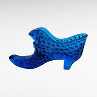 Vintage Shoe Figurine Lot, Glass Slippers, Fenton Cat Shoe, Daisy Button Shoe, Blue Ceramic Shoe, Collectible Shoes, Gift for Collector