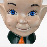 Vintage Pixie Elf Cookie Jar, Ceramic Cookie Jar, Christmas Cookie Jar, Holiday Decor, Kitchen Decor, Retro Elf, Pixie