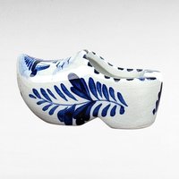Vintage Delft Blue Shoe Ashtray and German Windmill Plate, Hand-Painted Ceramic Decor, Gift for Collector, Home Decor