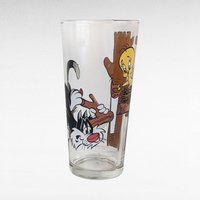 Vintage Warner Bros. Glasses, Set of 3, Looney Tunes, Sylvester, Road Runner, Cartoon Glasses, Collectible Glassware, Retro Kitchenware