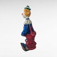 Vintage Paper Mache Clown Figurine, 12 Inch Clown, Handmade Clown, Collectible Clown, Circus Decor, Whimsical Decor