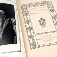 Antique Robert Browning's Selected Poems, Hardcover Book, Poetry Collection, Classic Literature, Collectible Book