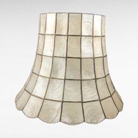Vintage Capiz Shell Lampshade, Coastal Decor, Boho Lighting, Shell Lamp Shade