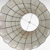 Vintage Capiz Shell Lampshade, Coastal Decor, Boho Lighting, Shell Lamp Shade