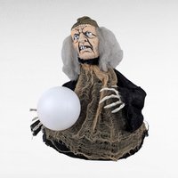 Vintage Animated Fortune Teller Halloween Decoration | Spooky Talking Witch | Haunted House Prop | Unique Halloween Decor