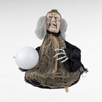 Vintage Animated Fortune Teller Halloween Decoration | Spooky Talking Witch | Haunted House Prop | Unique Halloween Decor