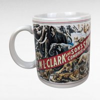 Vintage Flambro Ceramic Circus Poster Mugs, Set of 4 | Collectible Circus Mugs with Box | Retro Kitchen Decor | Gift for Circus Enthusiasts