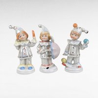Vintage Lusterware Jester Figurines, Set of 3 | Ceramic Clown Figurines | Collectible Jesters | Retro Home Decor | Gift for Clown Collectors