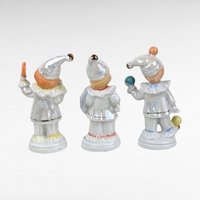 Vintage Lusterware Jester Figurines, Set of 3 | Ceramic Clown Figurines | Collectible Jesters | Retro Home Decor | Gift for Clown Collectors