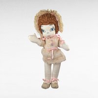 Vintage Handmade Doll, 17" Cloth Doll with Bonnet and Dress, Collectible Doll, Gift for Doll Collectors, Play Doll, Nursery Decor