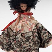 Vintage Nancy Ann Storybook Doll, October Maiden No. 196, 7.5" Bisque Doll, Collectible Doll, Gift for Doll Collectors