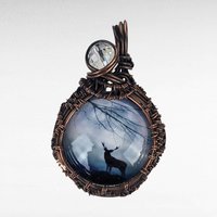 Copper Wire Wrapped Moose Pendant | Handmade Artisan Jewelry | Nature-Inspired Necklace | Unique Gift for Wildlife Lovers