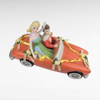 1994 Enesco Barbie and Ken Senior Prom Music Box | Plays "Notre Dame Victory March" | Ceramic Barbie Figurine | Vintage
