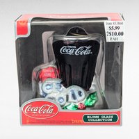 Vintage Coca-Cola "Served Here" Blown Glass Ornament | Christmas Ornament | Coke Collectible | Soda Fountain Decor