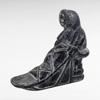 Vintage A. Wolf Original Eskimo Stone and Marble Sculpture | Inuit Art | Hand-Carved | Arctic Decor | Collectible Figurine