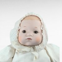 Vintage Musical Porcelain Baby Doll | Plays Brahms' Lullaby | Collectible Doll | Antique Doll | Vintage Toy