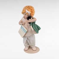 Vintage 1988 Hamilton Collection "Love is Blind" Porcelain Doll, Bessie Pease Gutmann, Collectible Doll, Girl with Doll Figurine