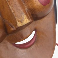 Vintage Korean Hahoe Mask, Hand Carved Wooden Mask, Traditional Korean Folk Art, Wall Decor, Collectible