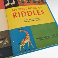 Vintage 1960 My First Book of Riddles - Children's Riddle Book -  Janet and Alex D'Amato - Illustrated Children's Book - Collectible Book