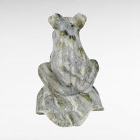 Vintage Chinese Hand-Carved Jade Frog Figurine | Green and White Jade | Collectible Stone Animal | Feng Shui Decor