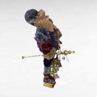 Vintage Santa's Elf Jester Figure with Grapes | Whimsical Christmas Decor | Quirky Holiday Elf Figurine | Collectible Christmas Elf