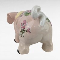 Vintage Kay Finch Grumpy Pig Figurine | California Pottery | Hand-Painted Pig | Collectible Animal Figurine