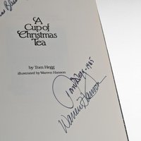 Signed Copy, A Cup of Christmas Tea Book, Tom Hegg, Warren Hanson, Autographed Book, Holiday Gift, Collectible Christmas Book