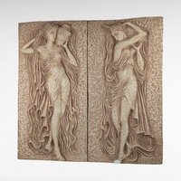 Pair of Vintage Z. Danjell Creations Greek Goddesses Wall Plaques - Classical Art - Wall Decor -Textured Relief