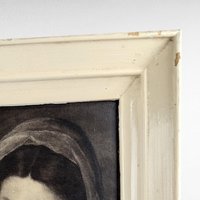 Vintage Religious Print, Madonna and Child, After Titian's "Madonna del S. Antonio," Framed, 16.5 x 14.5 Inches