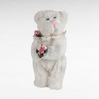 Vintage White Teddy Bears, Joan Chesney Jointed Bear, Berkeley Designs Floral Bear, Collectible Plush Toys, Gift for Collector