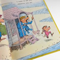 Vintage Berenstain Bears Books and Picture Frame Lot - 1960s Children's Literature - Bear Scouts, Vacation - Collectible Berenstain Bears