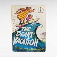 Vintage Berenstain Bears Books and Picture Frame Lot - 1960s Children's Literature - Bear Scouts, Vacation - Collectible Berenstain Bears
