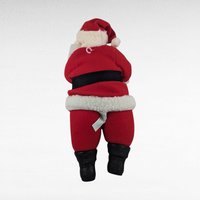 Vintage 1994 Holiday Creations Santa Figure, Christmas Santa Claus Figurine, Plush Santa with Plastic Face, Collectible Santa