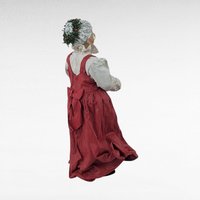 Vintage 1988 Possible Dreams Mrs. Claus Figurine, Altered Halloween Christmas Decor, Spooky Holiday Decor, Unique Gift for Halloween