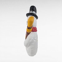 Vintage Ceramic Snowman Light Up (No Cord) Figure, Hand Painted Holiday Decor, 13.5 Inch Christmas Decoration, Gift for Snowman Collector