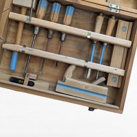 Vintage Handy Andy Tool Chest, Wooden Toy Tool Box, Kids Carpentry Set, Gift for Child, Retro Workshop Decor