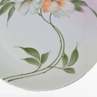 Vintage Z.S. & G. Bavaria Floral Plate, 11" Hand-Painted Porcelain Dresser Tray, Vanity Dish, Gift for Her, Home Decor