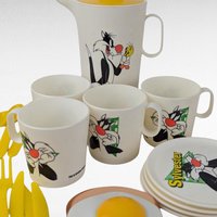 Vintage 1996 Looney Tunes Sylvester Child's Play Set, Chilton, Pretend Play, Kids Kitchen, Gift for Child, Collector's Item