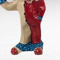 Vintage Paper Mache Clown Figure with Balloons, 16" Tall, Whimsical Decor, Collectible Clown, Gift for Clown Collectors, Carnival Decor